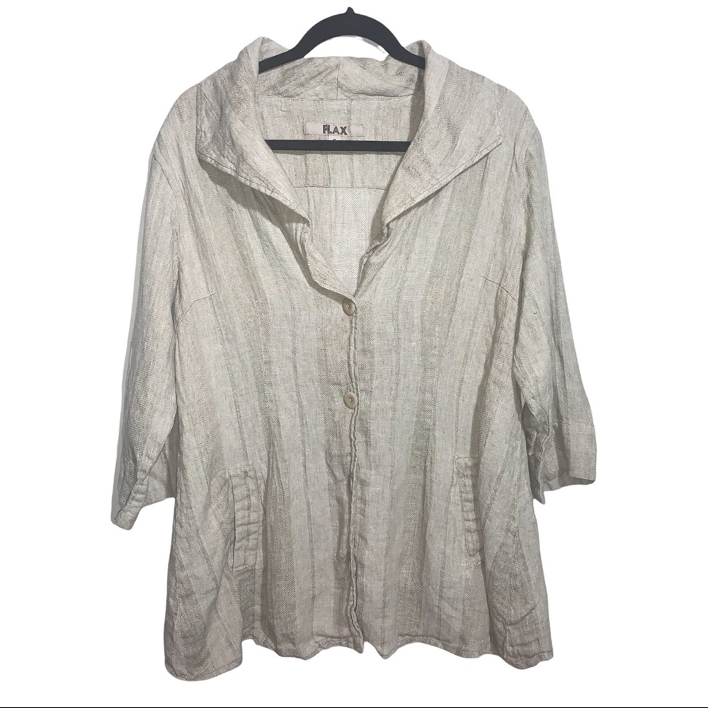 Flax Linen Button Down With Pockets